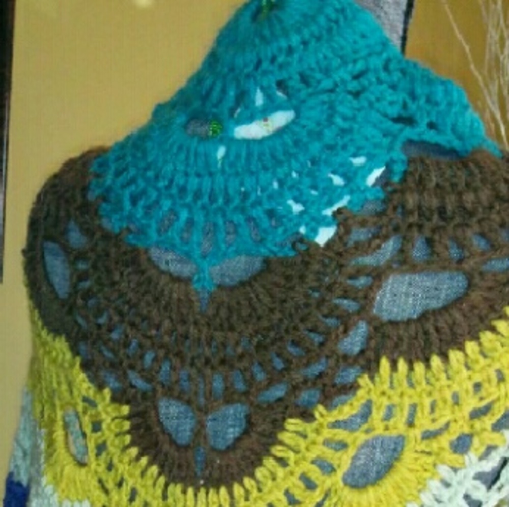 HANDMADE "THE KELLY" Gypsy festival SHAWL - Picture 3 of 4